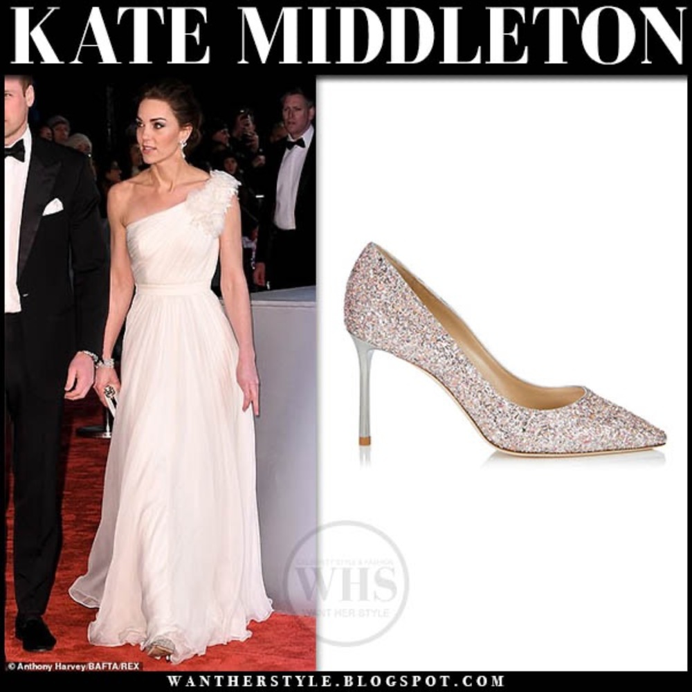 Jimmy Choo Romy 85mm pumps Silver Glitter sparkle Cinderella Heels 👠